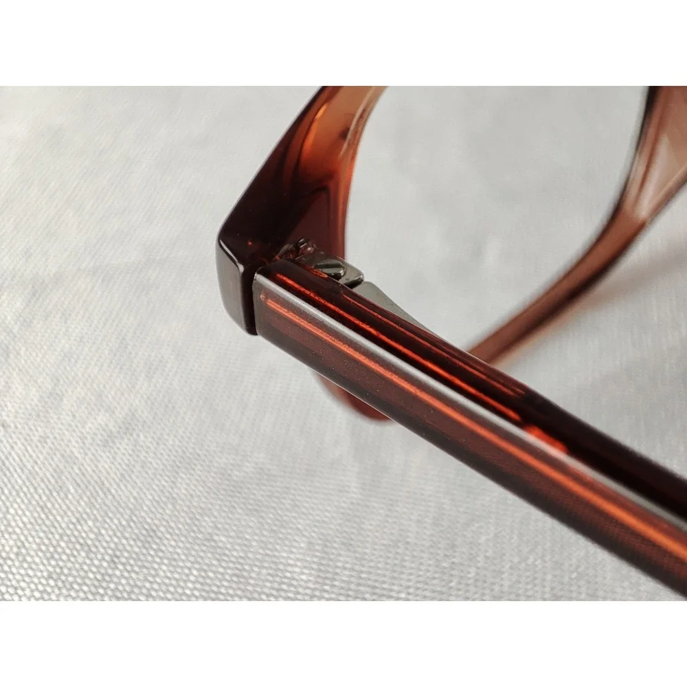 Vintage ROMCO Brown‎ Acetate Eyeglass Frames 19-55 USA Military 5 1/2